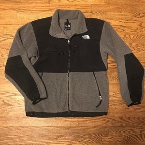 The North Face Gray & Black Full Zip Denali Jacket